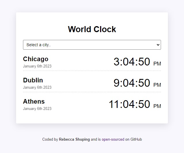 World Clock App